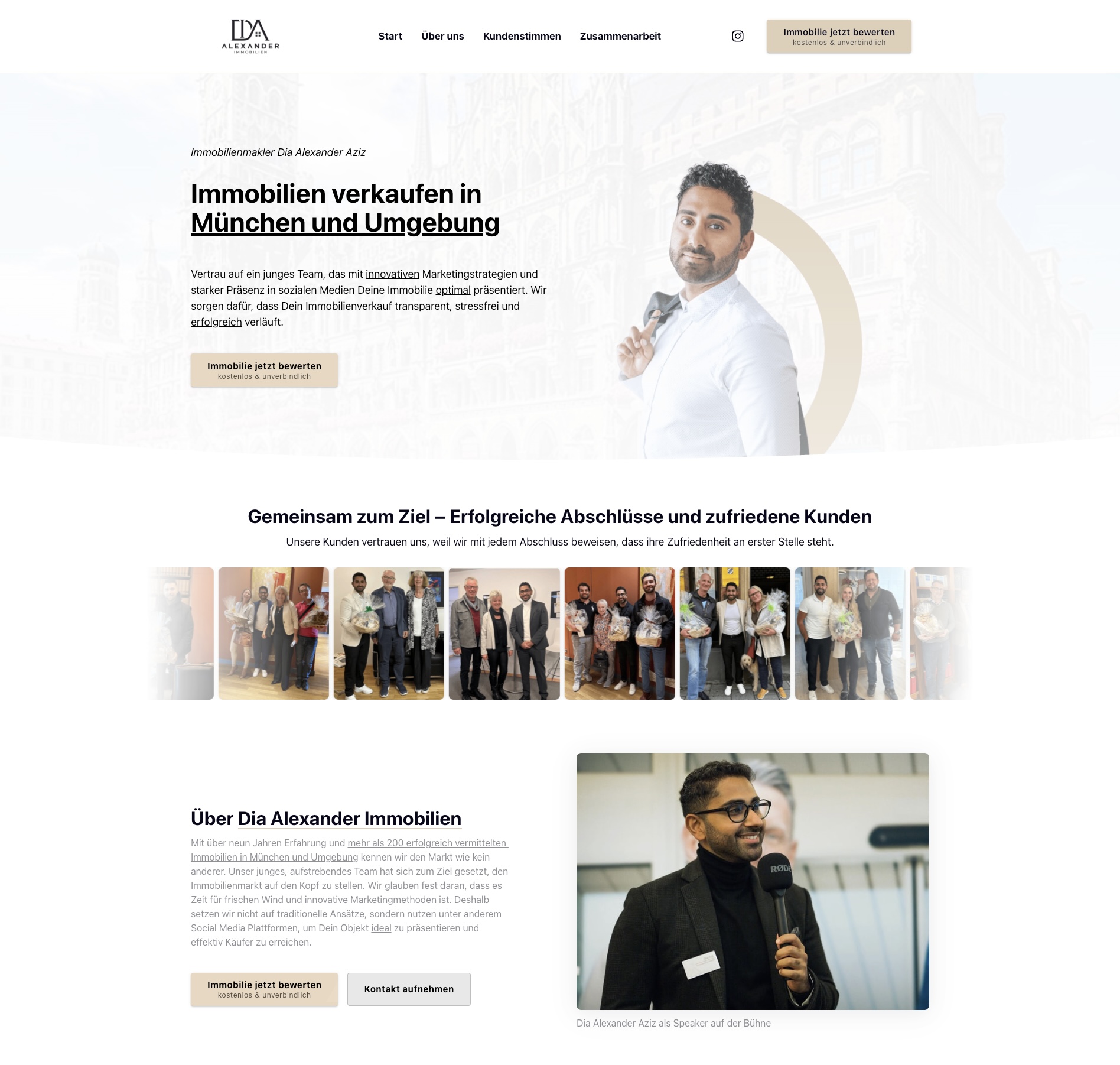 Dia Alexander Immobilien Website