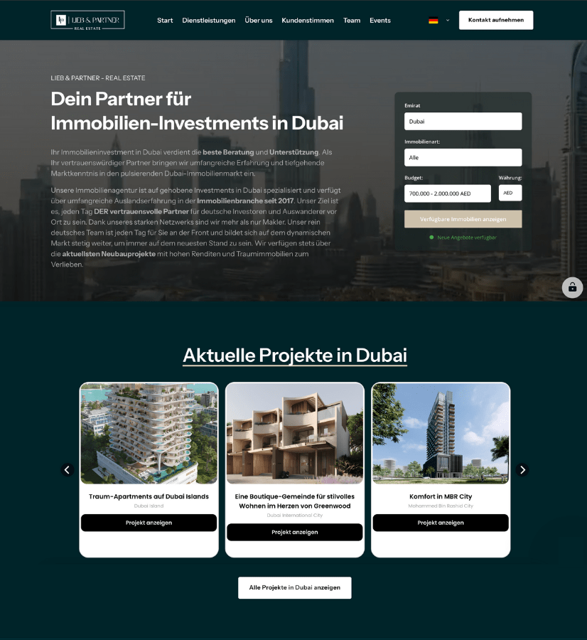 Lieb & Partner Website