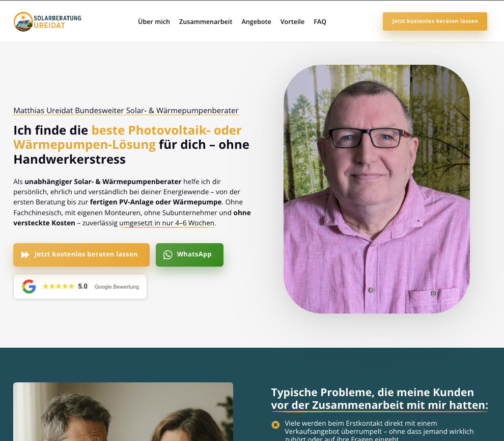 Solarberatung Ureidat Website