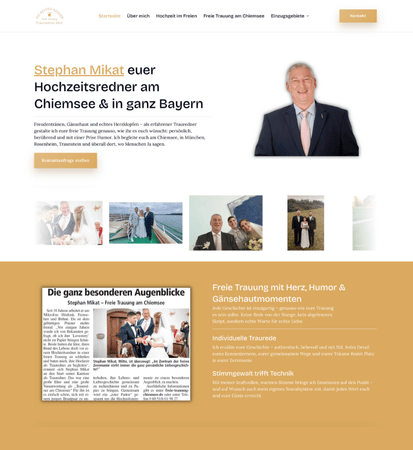 Freie Trauung am Chiemsee Website